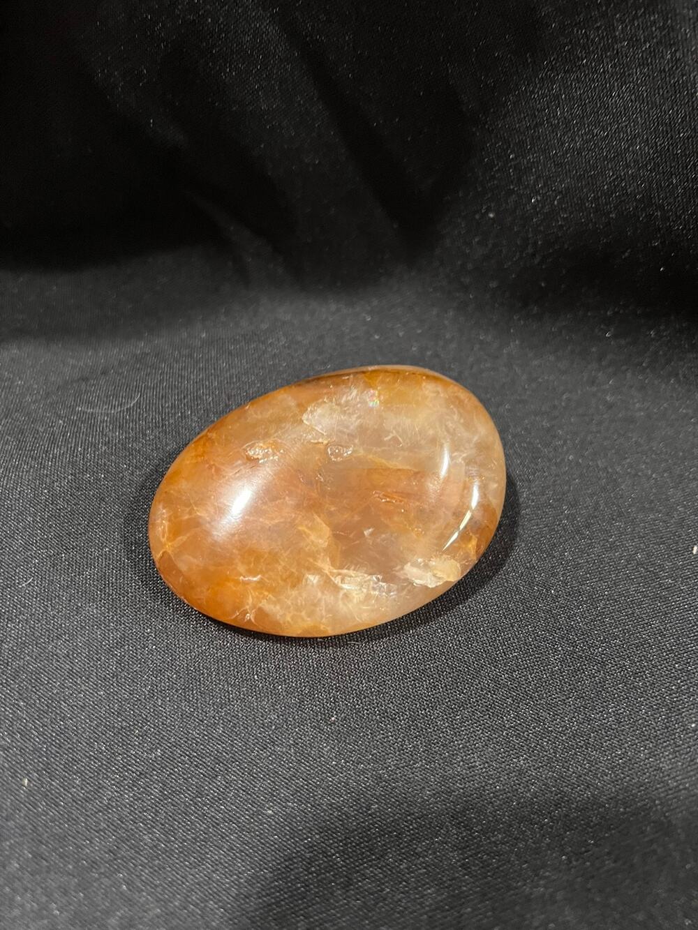 Golden Healer Quartz Palm Stone Large Polished Crystal Worry Stone Natural